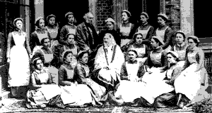 Florence Nightingale with her nurses